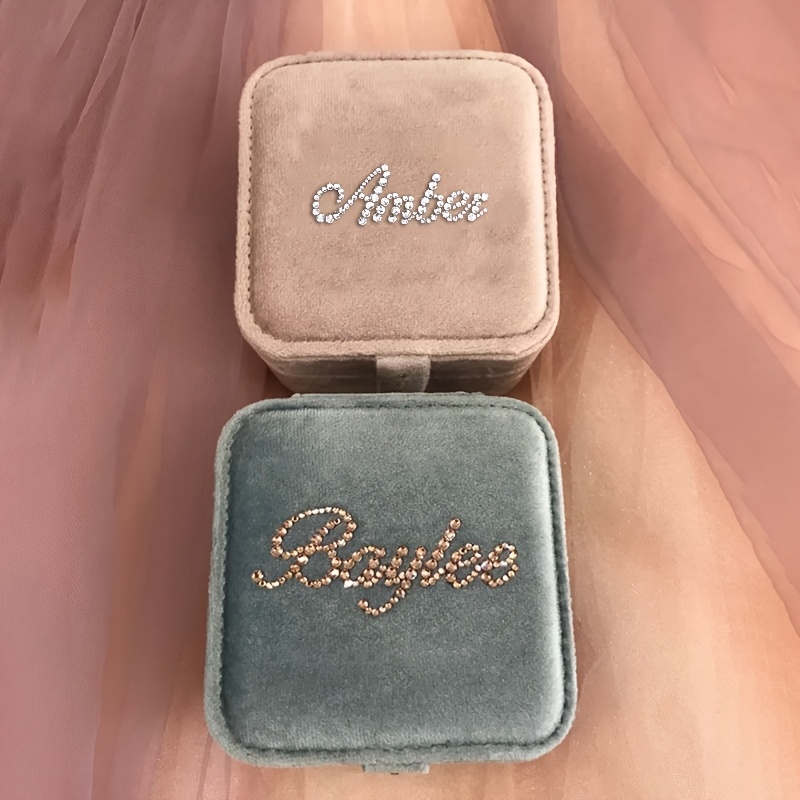 Personalized Name Rhinestone Jewelry Box